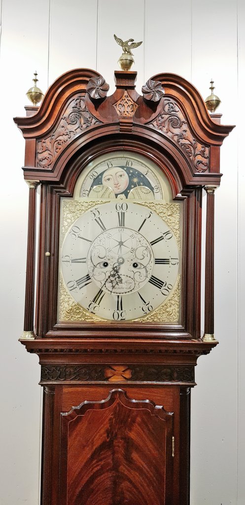 Moonphase Mahogany Longcase Clock